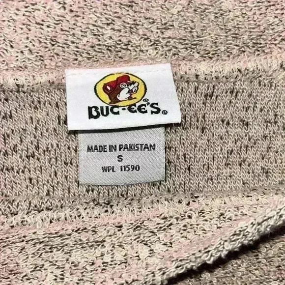 Buc-ee’s Souvenir Sweatshirt Heather Pink Gray Soft - Picture 3 of 5
